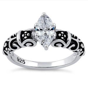 Sterling Silver Marquise Ring